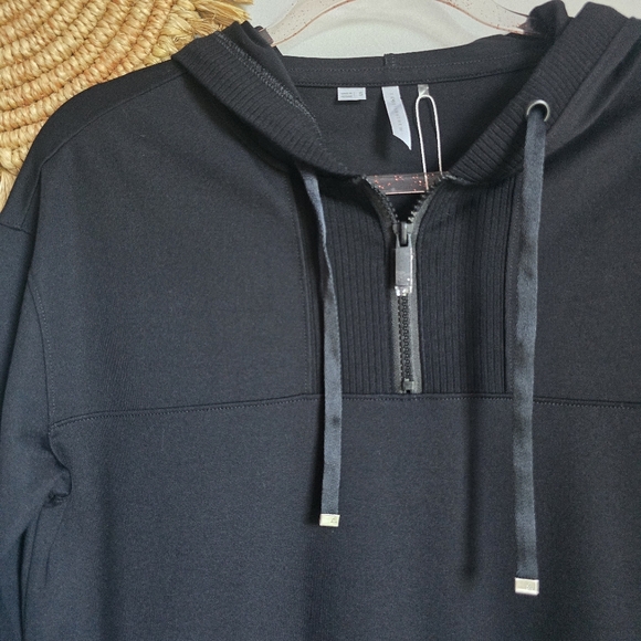 Travis Mathew New Friday Ponte Black Half Zip Hoodie Hooded Pullover SZ Small - Picture 4 of 15
